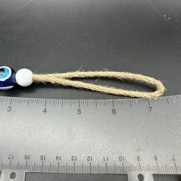 Large Blue Evil Eye Turkish Glass Wall Hanging Protection Amulet Nazar Decor 6" - Picture 8 of 9